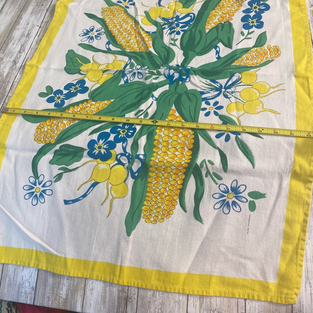 Vintage Style Colorful Tea Towels - Set of 3 100% Cotton Retro Kitchen Linens - Picture 12 of 13